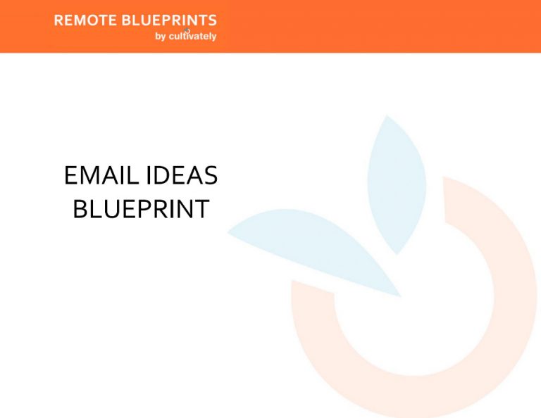 Email Ideas Blueprint Cultivately