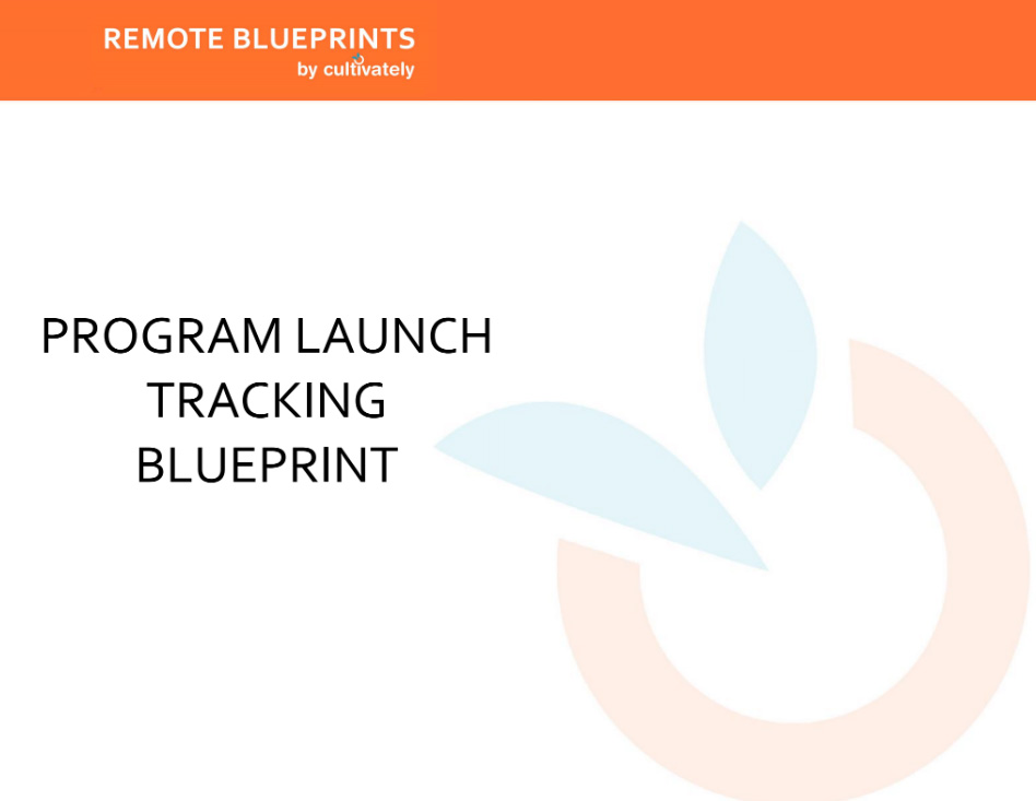 Program Launch Tracking Blueprint Cultivately